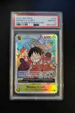 2024 One Piece Monkey D. Luffy 500 Years In The Future #109 PSA 10 GEM MT Mint - Image 1