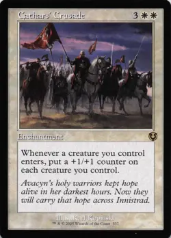 Cathars' Crusade (Retro Frame) R Innistrad Remastered # 337 NM Normal - Image 1