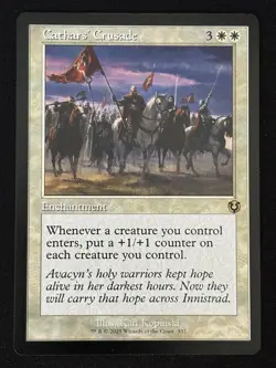 1x MTG Cathars' Crusade (Retro Frame) - Innistrad Remastered (INR) #337 - Magic - Image 1