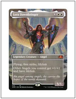 1x Lyra Dawnbringer, Borderless Art, Dominaria Remastered, Magic MTG NM - Image 1