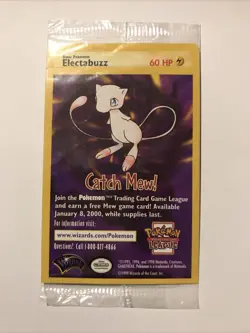 Sealed ELECTABUZZ # 2 Black Star Promo WB Movie WOTC Pokemon Card - Image 1