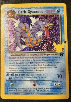 Pokemon Card - Dark Gyarados Celebrations Classic Collection 8/82 Holo - Image 1