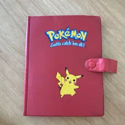 RARE Vintage Red Pokemon Gotta Catch 'Em All Binder Card Album Pikachu - Image 1