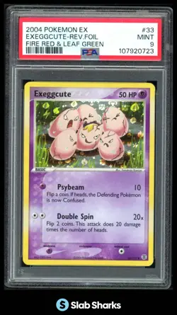 2004 POKEMON EX FIRE RED & LEAF GREEN #33/112 EXEGGCUTE REVERSE HOLO PSA 9 - Image 1