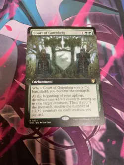 MTG - COURT OF GARENBRIG - RARE - WOC - NM - EXTENDED ART - Image 1
