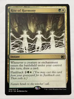 1x Rite of Harmony NM Eng MTG - Midnight Hunt - Image 1