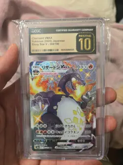 CGC 10 PRISTINE JAPANESE POKEMON 2020 CHARIZARD VMAX 308/190 SHINY STAR V S4a - Image 1
