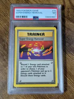 Pokemon TCG - Super Energy Removal - Base Set Unlimited #79/102 - PSA 7 NM - Image 1