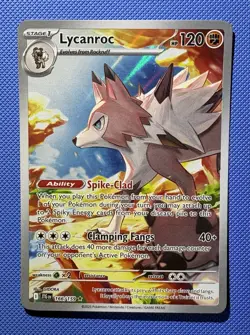 Pokemon Lycanroc 166/159 Sv09: Journey Together Illustration Rare Holo Card - Image 1