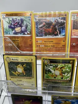 Pokemon Holo Lot R Names Raichu Raticate Rattata Rhyperior Regirock + - Image 1
