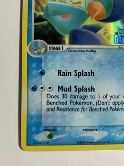 Pokemon TCG Marshtomp Reverse Holo EX Crystal Guardians 24/100 2006 Stage 1 - Image 5