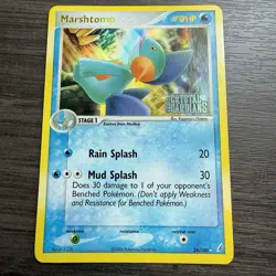 Pokemon Card - Marshtomp Crystal Guardians Stamped 24/100 Rare Reverse Holo NM - Image 1