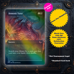 Demonic Tutor - Foil Custom Art Playtest card for MTG - Commander EDH - Image 1