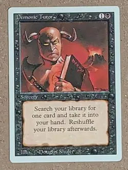 Magic the Gathering - Demonic Tutor (105/306) Revised Edition (LP) - Image 1