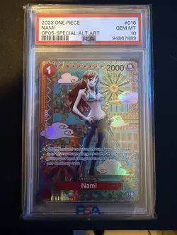 2023 One Piece PSA 10 Gem Mint Nami OP05 Special Alternate Art #016 - Image 1