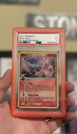 Pokemon TCG Mew Delta Species 003/017 POP Series 5 Holo Error 2007 PSA 3 - Image 1