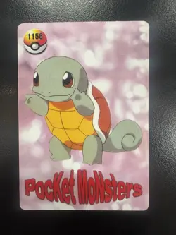 1999 Pokemon Pocket Monsters Vending Prism Holo Vintage Sticker Squirtle #1156 - Image 2