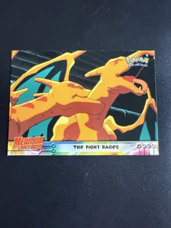 THE FIGHT RAGES #35 Topps Pokemon Card Mewtwo Strikes Back Blue - Image 1
