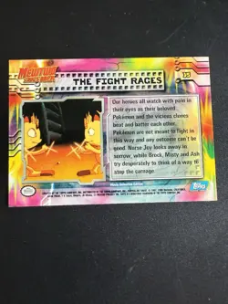 THE FIGHT RAGES #35 Topps Pokemon Card Mewtwo Strikes Back Blue - Image 2