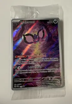 Pecharunt SVP 129 Black Star Promo Sealed Illustration Rare Pokemon TCG Card - Image 1
