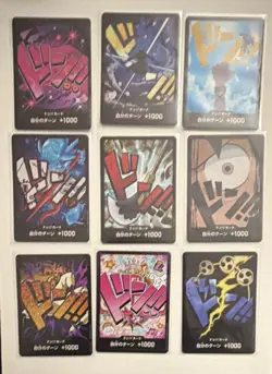 One Piece Card Game Bandai Don!! CCG Japanese Lot 9 Regular Finish Cards - Image 1