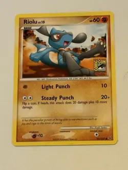 2009 Pokemon Platinum SDCC Riolu Promo Card 91/127 - San Diego Comic Con - Image 1