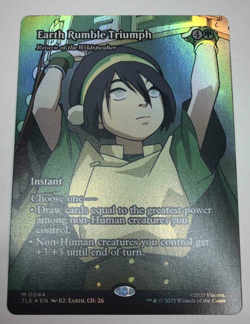 FOIL - MTG - Earth Rumble Triumph (Borderless) #44 - Avatar: The Last Airbender - Image 1