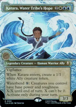 MTG Katara, Water Tribe's Hope (Showcase) (351) | NM Foil | Avatar {TLA} - Image 2