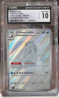 Crabominable 149/142 CGC 10 - Illustration Rare Holo Pokemon Stellar Crown - Image 1
