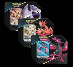 Pokemon TCG: Crown Zenith Galarian Birds Tin Set [English Sealed Set of 3] - Image 1