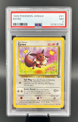 1999 Pokemon Jungle #51 EEVEE PSA 7 - Image 1