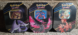 Pokemon TCG: Crown Zenith Tin Set of 3 - Galarian Articuno Zapdos Moltres SEALED - Image 1