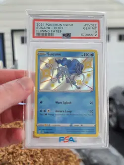 2021 Pokemon Suicune Holo Shiny Vault Shining Fates SV022/SV122 PSA 10 - Image 1