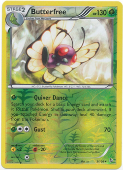 Butterfree 3/106 | Mint/Near Mint | Reverse Holo | Pokemon Flashfire - Image 1
