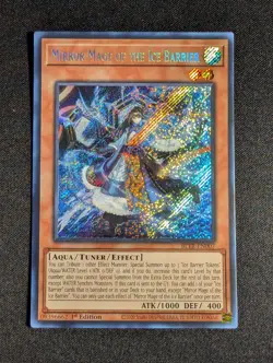 Yugioh - Mirror Mage of the Ice Barrier BLTR-EN007 1st Edition Secret Rare NM - Image 1