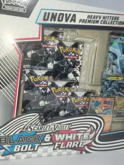 Pokemon Sealed Black Bolt White Flare UNOVA Heavy Hitters Premium Card 12 Packs - Image 2