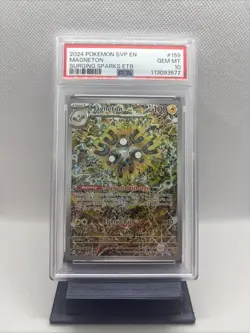 2024 Pokemon Surging Sparks #159 Magneton Black Star Promo PSA 10 Gem Mint - Image 1