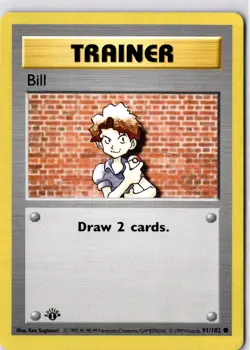 1999 Pokemon Base Set 1st Edition (Shadowless) #091/102 Bill - Image 1