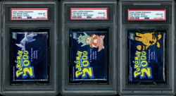 PSA 10 COMPLETE ART SET (3) Topps Pokemon The Movie 2000 Booster Pack GEM MINT - Image 1