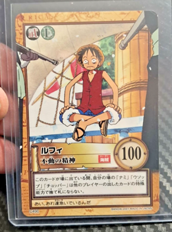 BANDAI One Piece Hyper Battle LUFFY SCARCE C490 EARLY CARD VINTAGE LUFFY CREW - Image 1