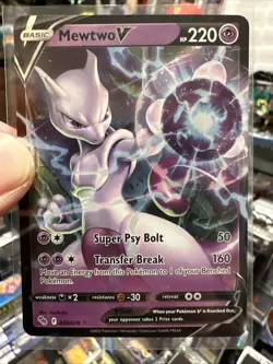 Mewtwo V 030/078 Pokemon Go NM Ultra Rare Pokemon Card - Image 1