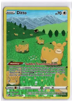 Pokemon TCG Ditto GG22/GG70 Crown Zenith: Galarian Gallery Holo - Image 1