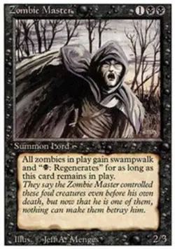 MTG Zombie Master, Revised Edition, Heavily Played, English - Image 1
