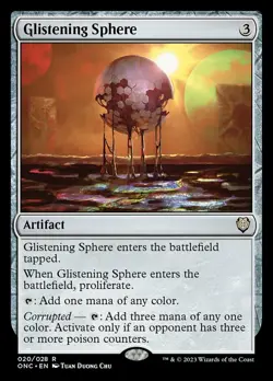 1x Glistening Sphere NM-Mint, English Commander: Phyrexia: All Will Be One MTG M - Image 1