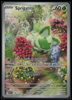 Pokemon Sprigatito - Illustration Rare Holo SV02: Paldea Evolved 2023 196/193 NM - Image 1