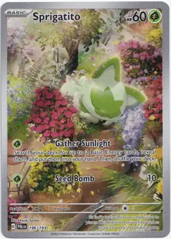 Pokemon Sprigatito Illustration Rare Paldea Evolved 196/193 NM Englisch - Image 1