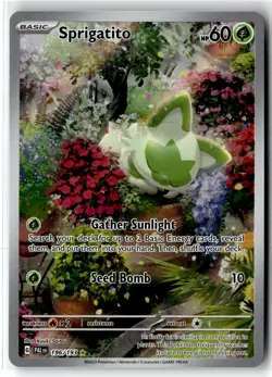 Sprigatito ⭐ 196/193 Holo Illustration Rare Paldea Evolved 2023 Pokemon NM - Image 1