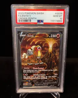 PSA 10 Entei V GG36 Crown Zenith Galarian Gallery English Pokemon CRZ - Image 5