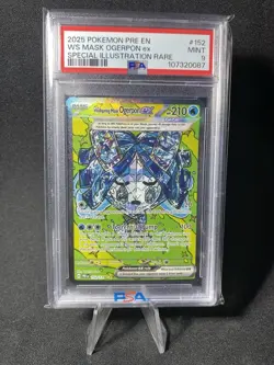 2025 Pokemon Prismatic Evolutions Wellspring Mask Ogerpon EX #152/131 SIR PSA 9 - Image 1