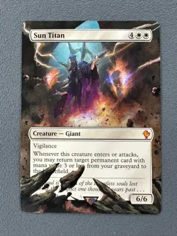 Sun Titan MTG Final Fantasy Commander Hand Painted Borderless Full Altered Art v - Image 1